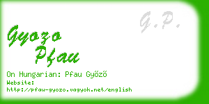 gyozo pfau business card